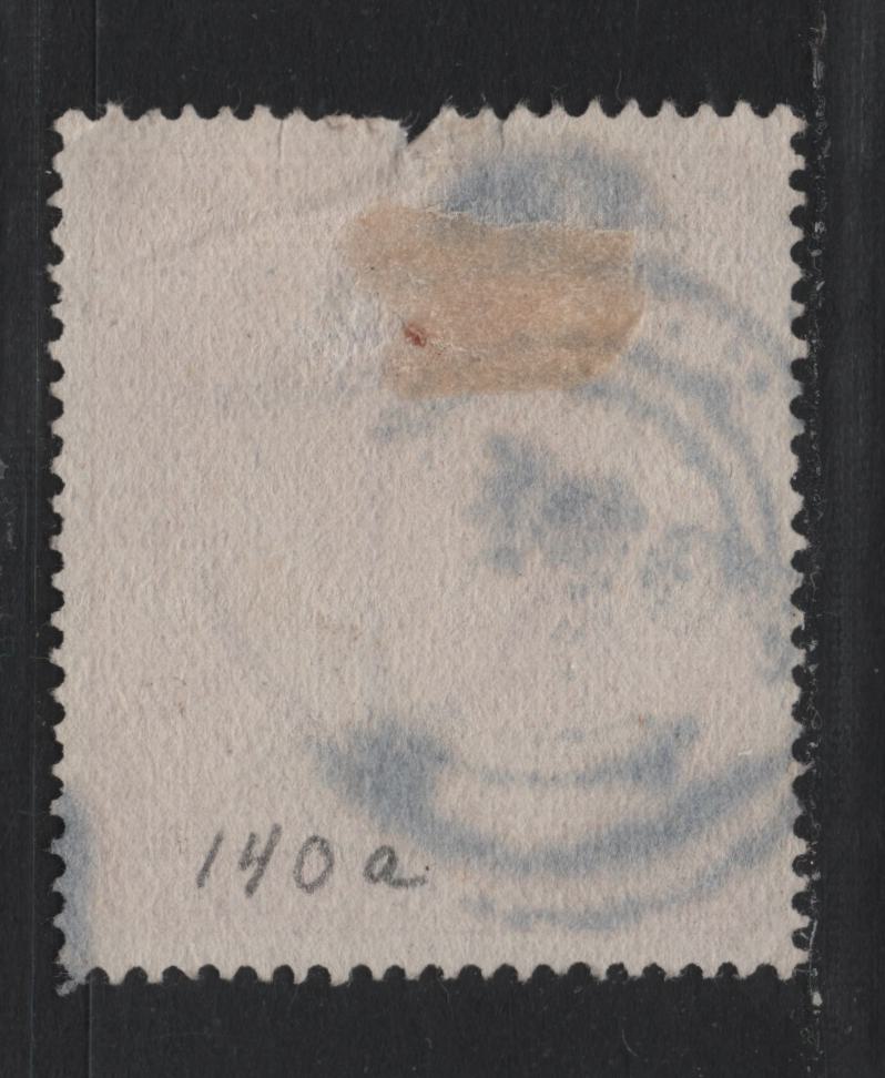 Lot 150A Great Britain SG#318 5/- Carmine, 1911-1913 King Edward VII Issue, A Good Used Single, Somerset House Printing, Damaged At Top - Pulled Perf & Corner Crease, Useful Reference, Example of This Difficult To Identify Printing.