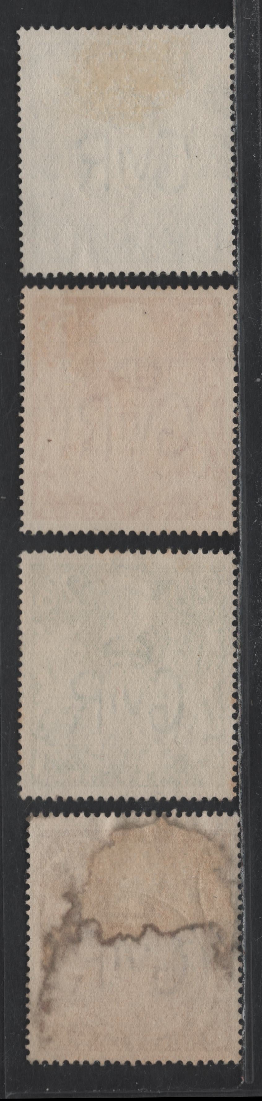 Lot 192 Great Britain SG#476, 476b, 477, 478b 2/6d - 10/- Brown - Ultramarine , 1938-1948 KGVI Arms Issue, 4 Very Fine Used Singles