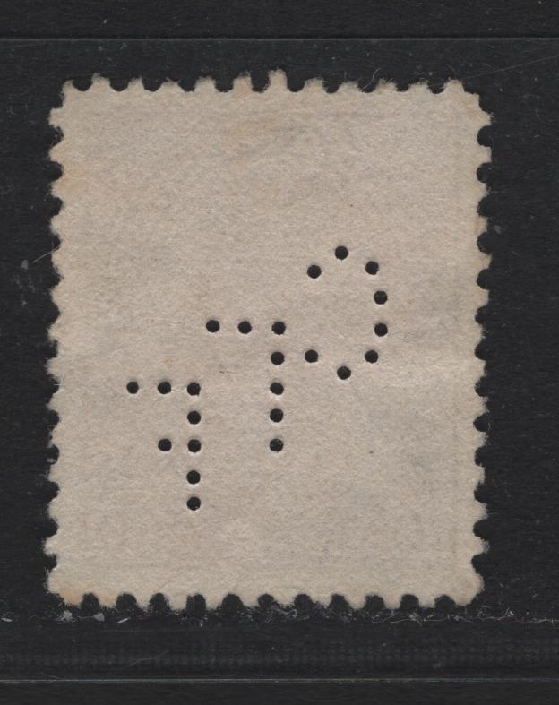 Lot 42 Canada #116a 10c Light Reddish Purple , 1911-1925 KGV Admiral Issue, A Very Fine Used Single, ABN-A Paper, Canadian Foundries & Forgings Perfin, Missing The Crossbar On The F, Pos. 1.