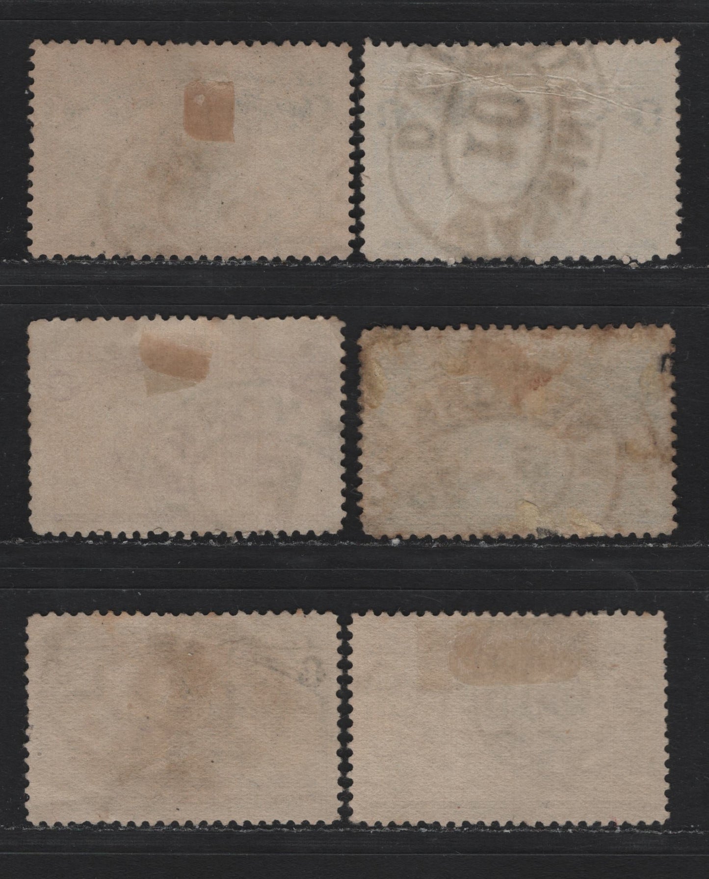 Lot 105 United States SC#230-233, 237 1c - 4c Deep Blue - Ultramarine , 1893 Columbian Exposition Issue, 6 Fine Used Singles, Oval Registry Cancels, Including New York, Cincinatti, Washington DC & Chicago