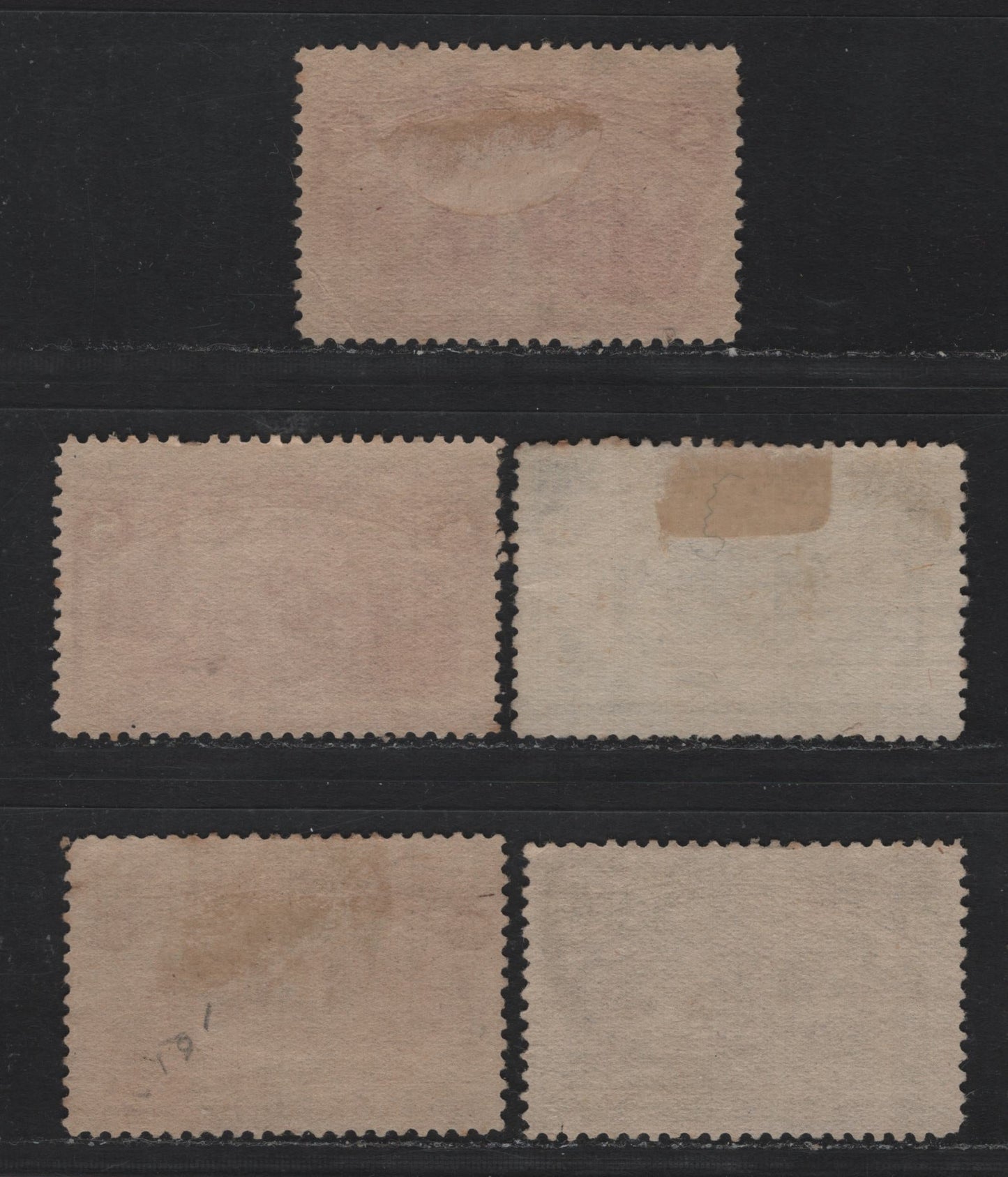 Lot 129 United States SC#236-237 8c - 10c Brown Purple - Brown Black , 1893 Columbian Exposition Issue, 5 Fine Used Singles, All On Horizontal Wove Paper, 2 Shades Of 8c Brown Purple & 10c Black Brown