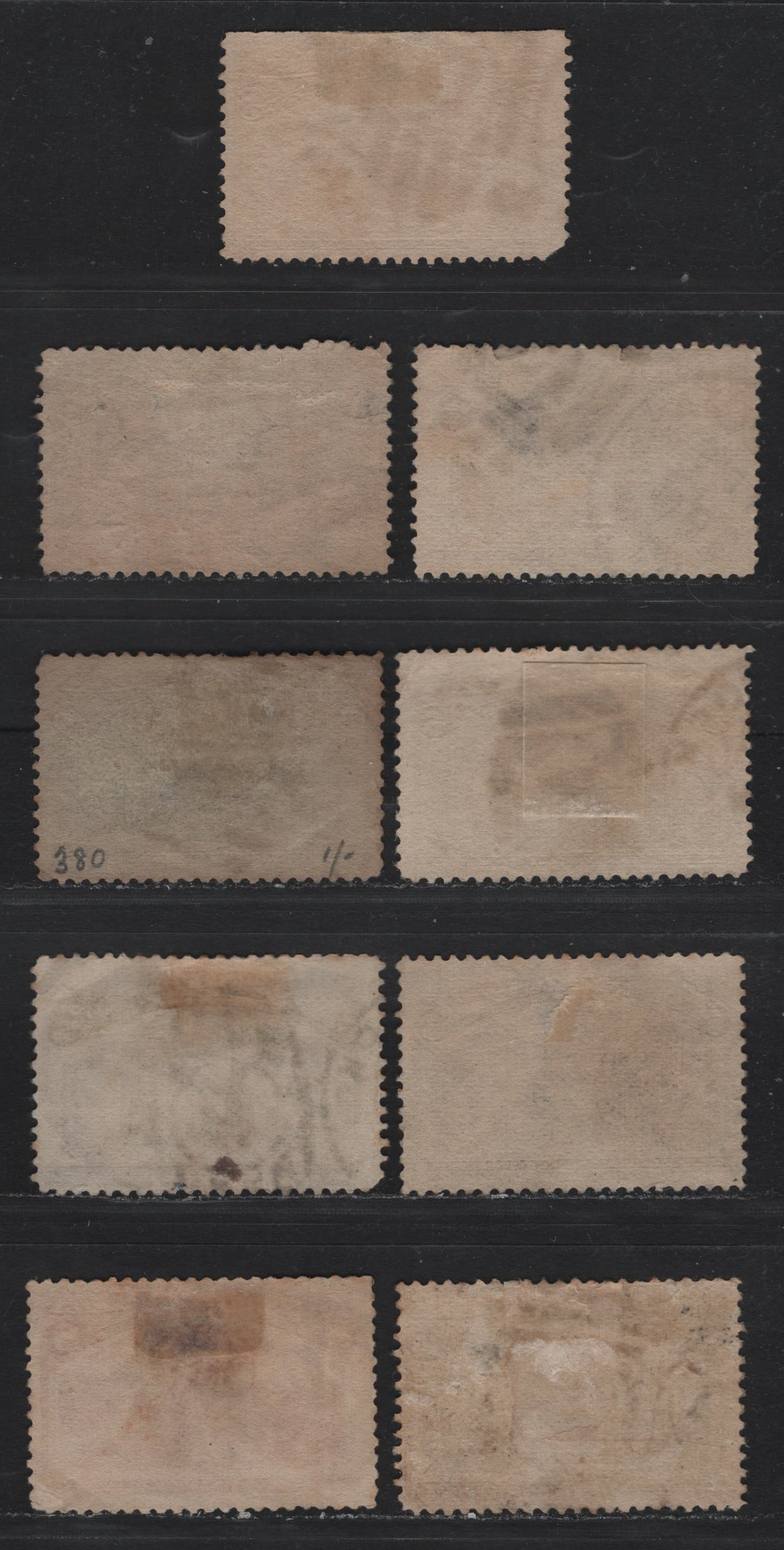 Lot 130 United States SC#234, 236-237 5c - 10c Chocolate - Brown Black , 1893 Columbian Exposition Issue, 9 Ungraded Used Singles, Selection of Numeral/Duplex Cancels, Small to Moderate Faults, Generally Would Grade VG Overall