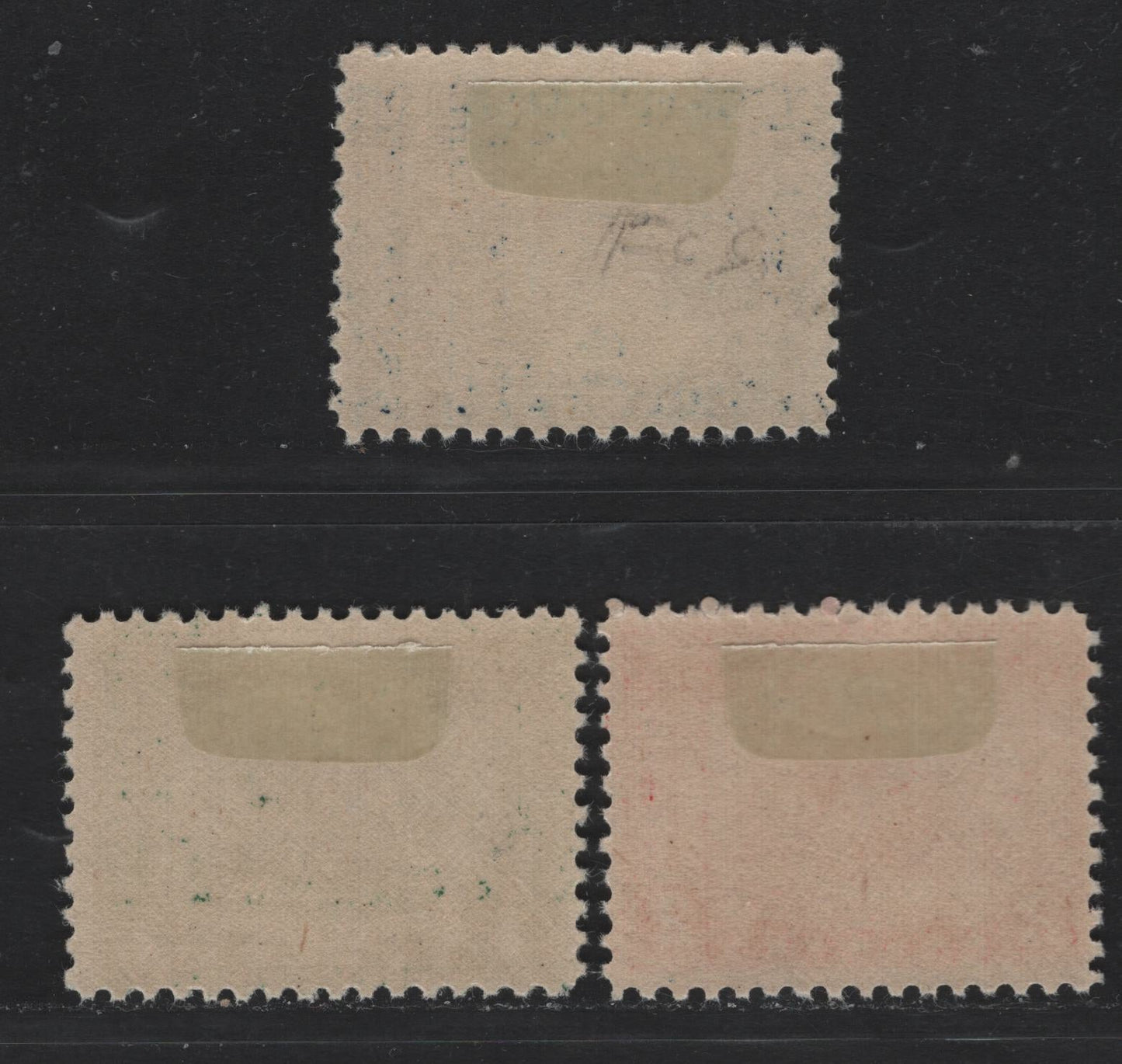 Lot 151 United States SC#548-550 1c - 5c Green - Deep Blue , 1920 Pilgrim Tercentenary Issue, 3 FOG Singles
