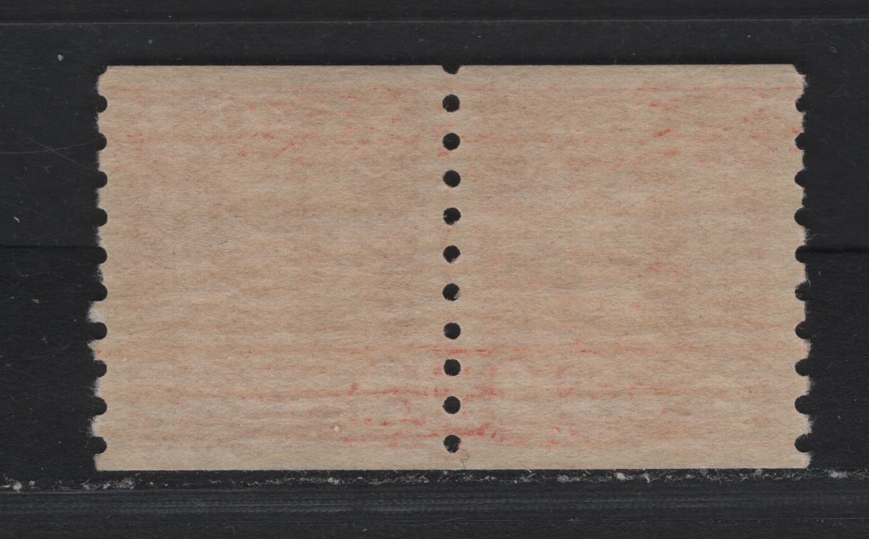 Lot 338 Canada #183i 3c Scarlet , 1930-1931 KGV Arch/Leaf Coil Issue, A VFNH Coil Line Pair, BABN-LLL Paper