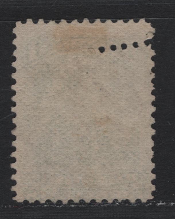 Lot 70 Canada Van Dam#FB40var 3c Green, 1868 Third Bill Issue, A Fine Used Single, Perf 12, Stout Horizontal Wove Paper, Showing Freak Additional Part Row Of Perforations At The Top, Extending Through Left 3 And Down To Just Below N of Canada.