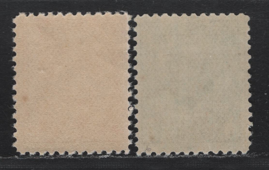Lot 16 Canada (C) #89iii, 90 1c - 2c Blue Green - Carmine , 1903-1908 King Edward VII Issue, 2 VFNH Singles, ABN-A Paper, Perfs 12x11.8 & 12, Both Are NH, But The 1c Has A Blemish On The Gum.