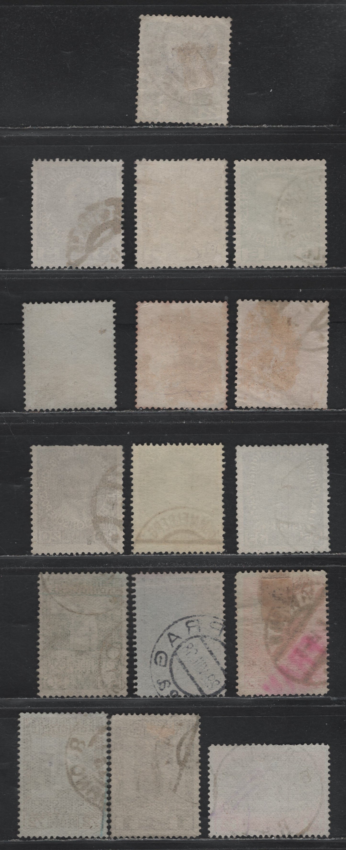 Lot 213 Austria Scott#111-113, 115-117, 119-125 2h - 2k Blue Violet - Lake & Olive Green , 1908-1916 Royal Family Issue, 16 Fine/Very Fine Used Singles, Includes 2 Shades Of 3h & 5h