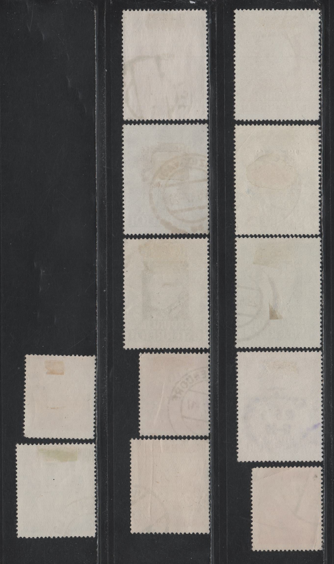 Lot 302 Austria Scott#482, 489-495, 516-517, 519 12g - 60g Dark Brown - Rose Brown , 1946-1949 Society Of Cultural & Economic Relations - Famous Austrians Issues, 12 Fine/Very Fine Used Singles, Two Shades Of 492-293