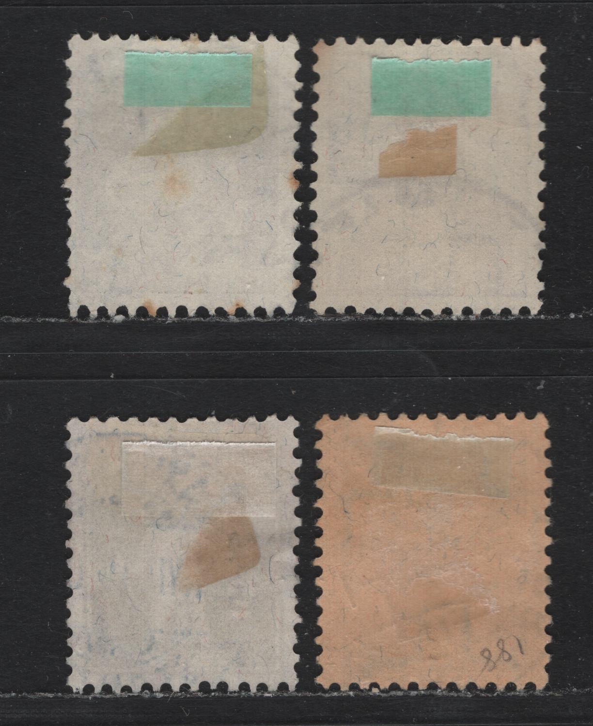 Lot 89 Switzerland Scott#186-189 1c on 2c - 80c on 70c Bistre , 1915 William Tell, William Tell's SON & Helvetia Surcharged Issues, 4 Fine/Very Fine Used Singles