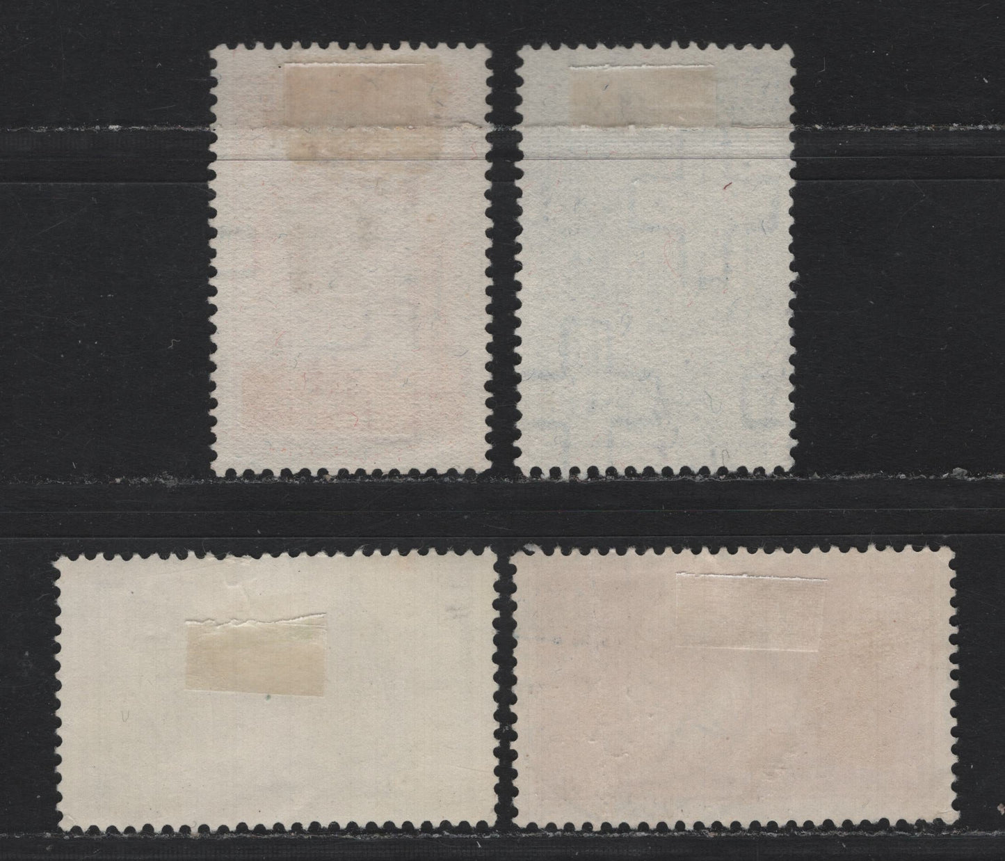 Lot 90 Switzerland Scott#190-191, 204-205 7.5c - 30c Olive Drab & Black - Dull Blue , 1919-1924 Peace - UPU Issues, 4 Very Fine Used Singles