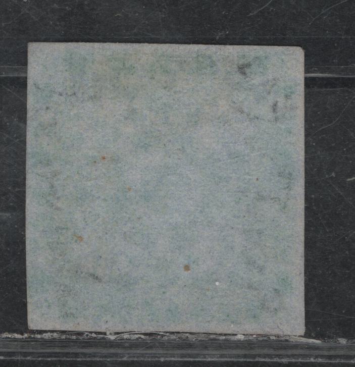Lot 374 Nova Scotia (C)#4 6d Yellow Green , 1851-1857 Pence Issue, A Very Fine Used Single, 3 Large Margins & Top Right Margin Full to Just Clear At Upper Right, Fault Free Bluish Toned Paper At The Back, Face Free Cancel, Very Difficult To Improve Upon.