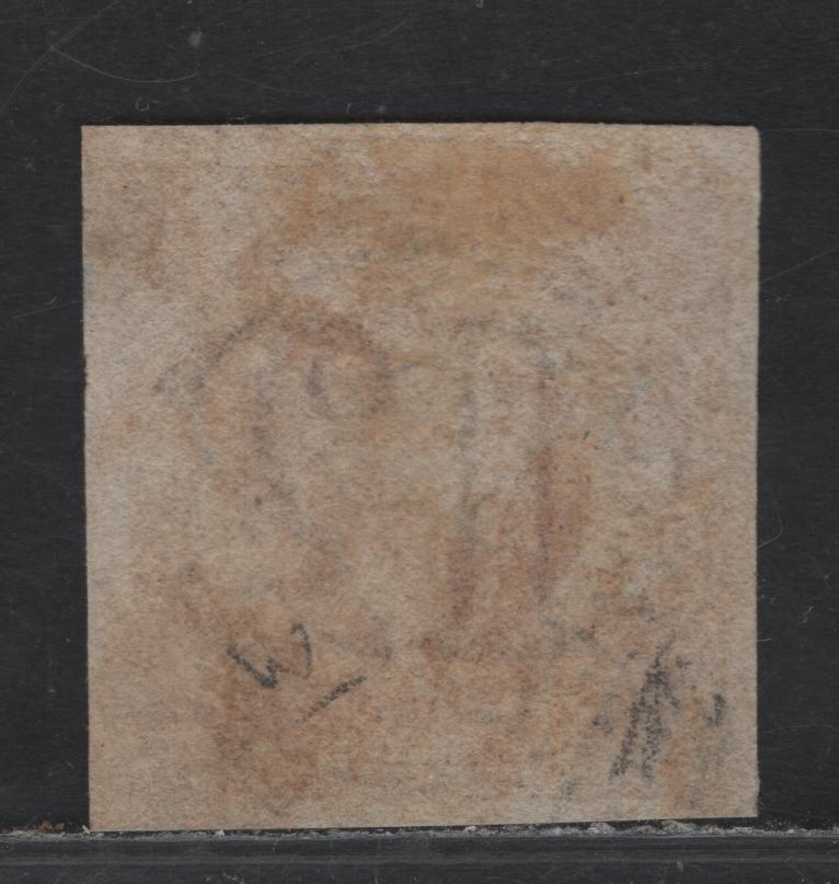 Lot 316 Australia - NSW SG#100 1/- Pale Red , 1854-1859 Diadem Issue, A FOG Imperf Single, 3 Large Margins, Right Margin Just Touching To Just Clear