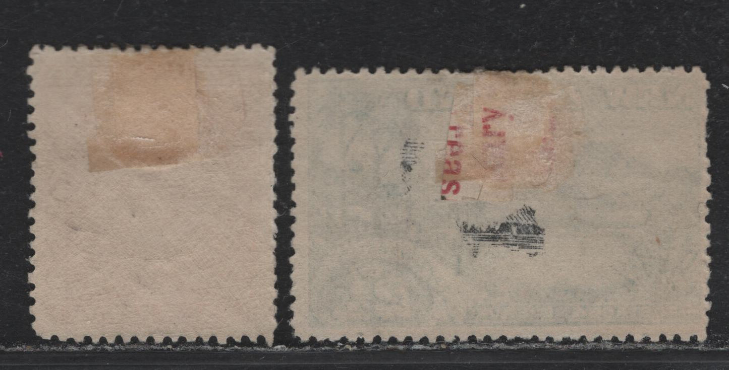 Lot 327 New Zealand SG#250, 252b 2.5d - 4d Blue , 1898 Pictorial Issue, 2 VG/FOG Singles, 2.5d Inscribed 'Wakatipu', Perf 15