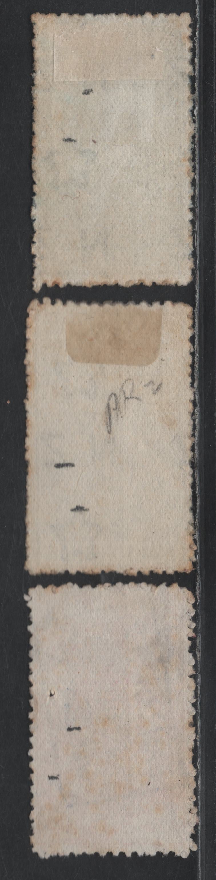 Lot 386 New Zealand (C) SG#F57, F68-F69 2/6d - £1 Brown - Pink , 1891-1901 Postal Fiscal Issue, 3 Fine Used Singles, Star & NZ Wmk, 7mm Gap Between Star & NZ, Perf 11, Fiscal Cancels, The £1 Has A Pinhole.
