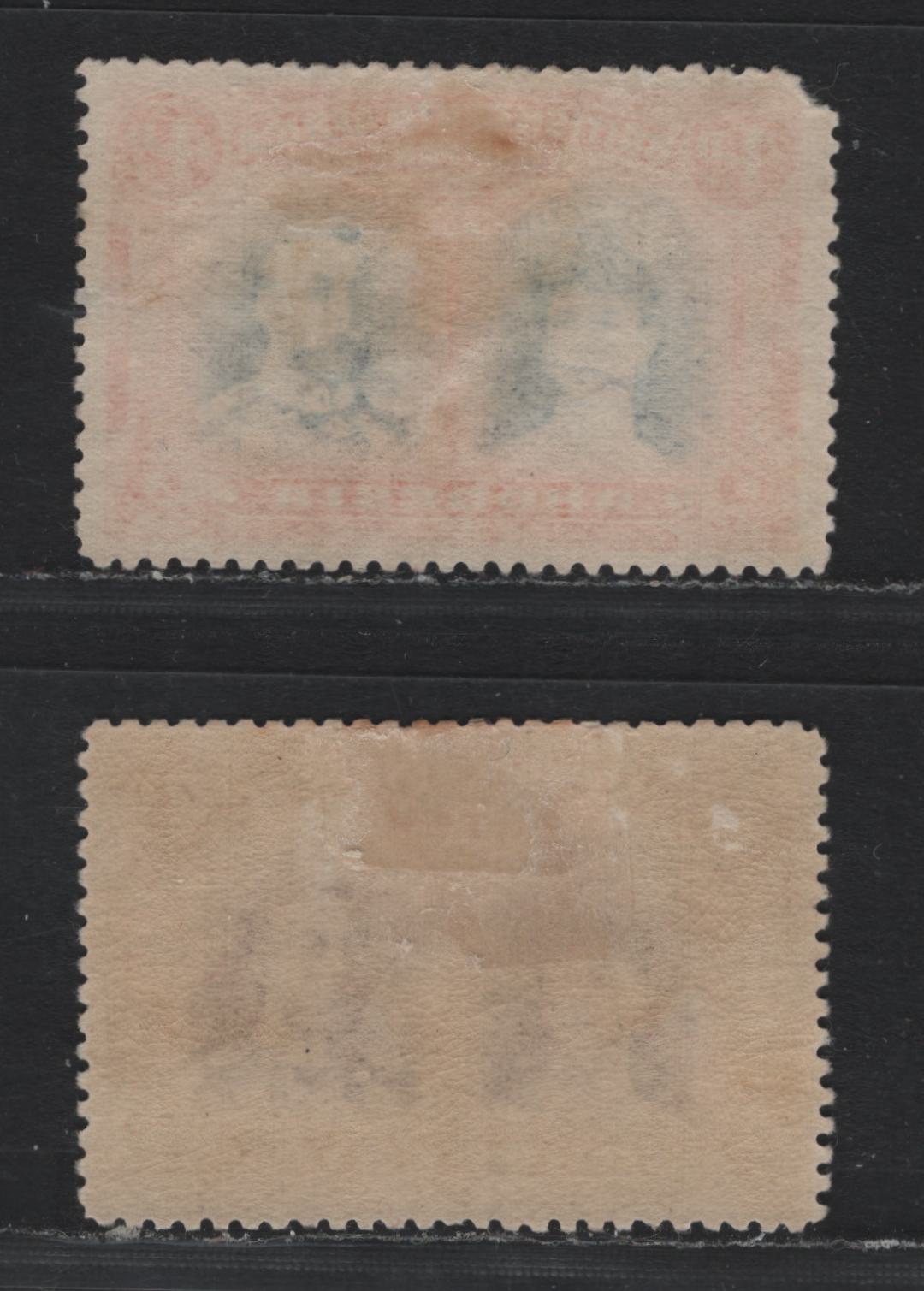 Lot 332 Rhodesia (C) SG#134, 140 3d - 4d Purple & Ochre - Black & Orange , 1910-1913 KGV Double Heads Issue, 2 VFOG Singles, Perf 14, Minor Tone Spot On One Perf of 3d, 4d Has No Gum & Pulled UL Corner, So Not Counted.