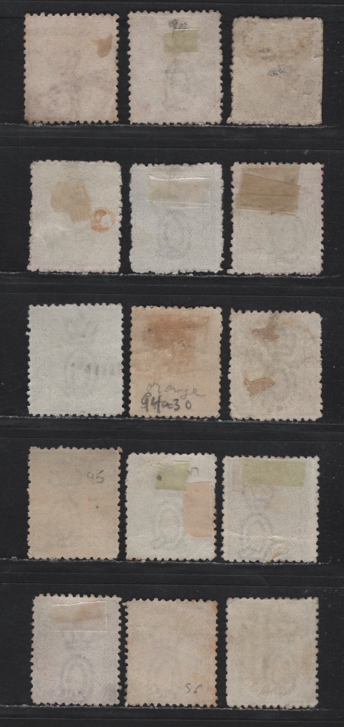 Lot 398 Australia - Queensland SG#166-173 1d - 1/- Pale Vermillion Red - Deep Mauve , 1890-1895 2nd Sideface Issue, Fine/Very Fine Used Singles, 3 Pointed Crown Over Q Wmk, Perf 12, Unlisted Shades of All Values, Scarce GPO Within 5 Horiz. Bars on 1/-.