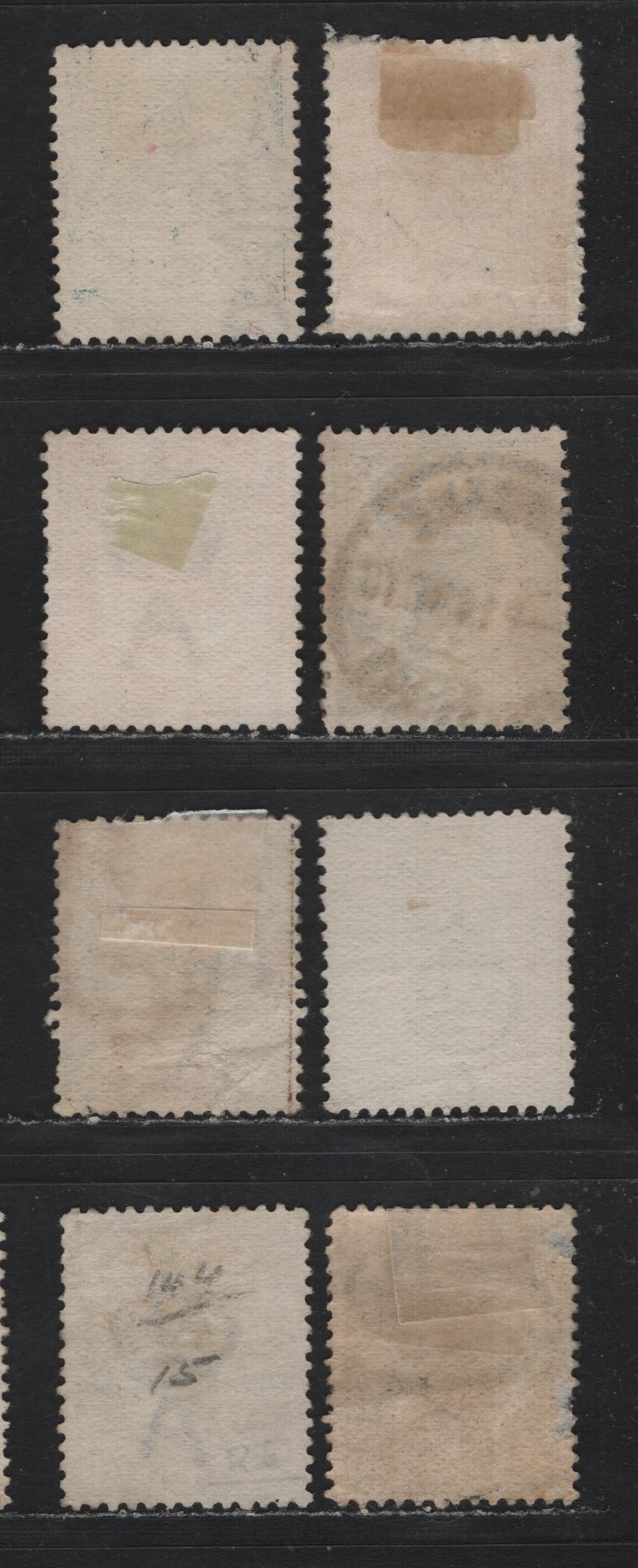 Lot 419 Australia - Queensland SG#287-288, 290, 292, 294, 297, 299 1/2d - 1/- Deep Blue Green - Bright Mauve , 1902-1911 4th Sideface Issue, 8 Very Good/Fine/Very Fine Used Singles, 4d Die 1, Crown Over A Wmk, Comb Perf 12.5-13.