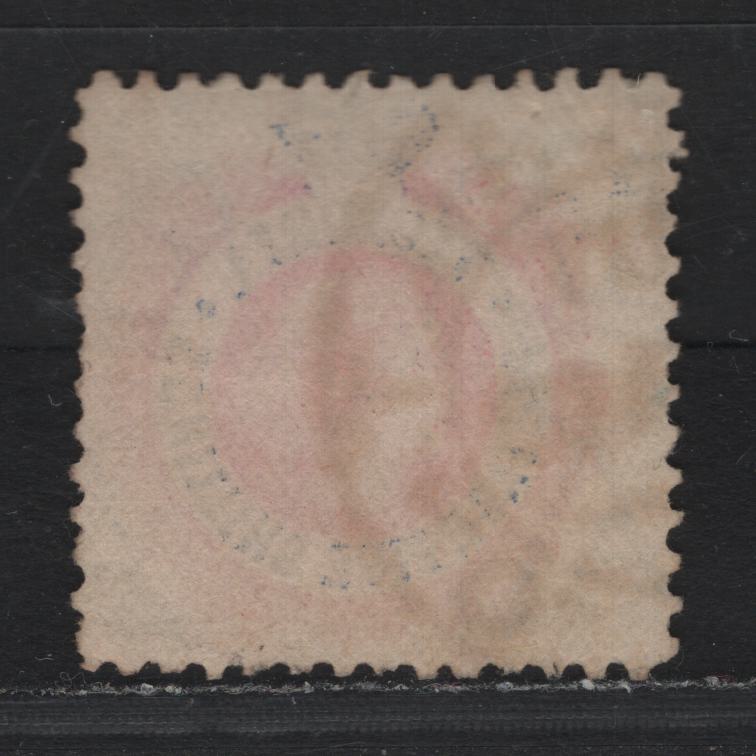 Lot 225 Australia - Victoria SG#443var (SC# 229a) 5/- Rose & Ultramarine , 1905-1913 Postage Issues, A Fine Used Single, Perf 11, Crown Over A Wmk, January 1909 Partial Strike Of Outbound Traveling Post Office Cancel, A Very Scarce Marking.