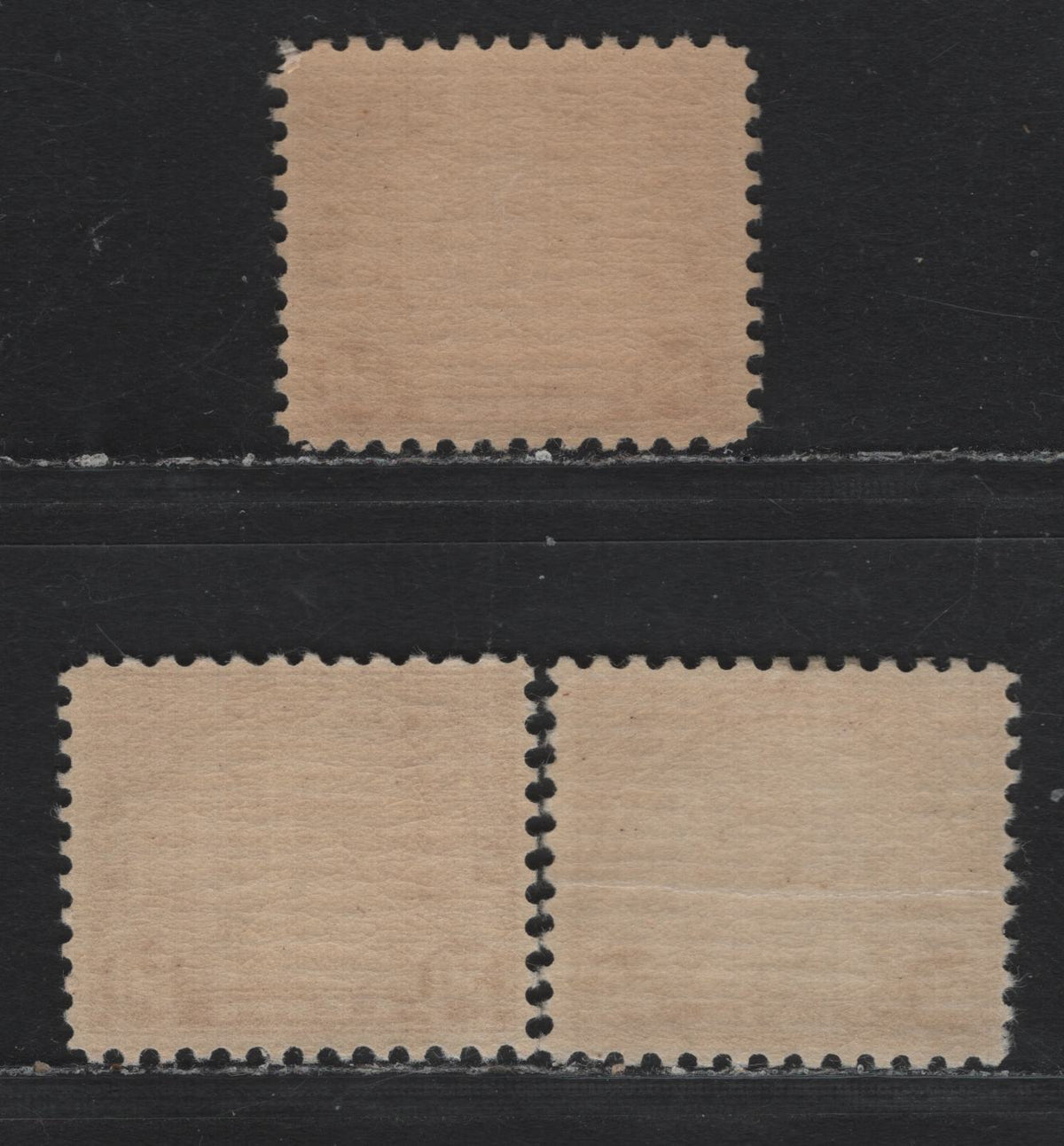 Lot 122 United States SC#701 50c Lilac - Dull Red Lilac , 1931 4th Bureau Issue, 3 FNH Singles, Type 3 Gum Breaker Ridges, 12 Horizontal Gum Striations Per Inch