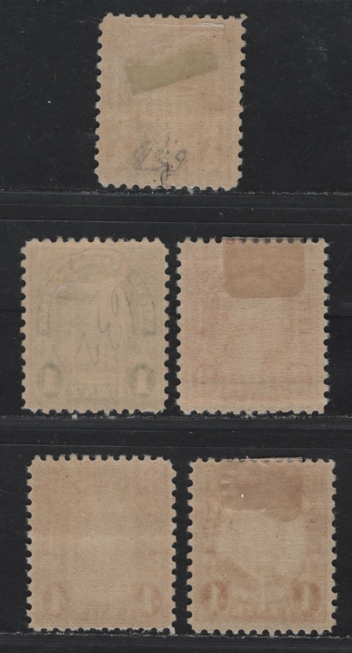 Lot 128 United States SC#632-634, 636, 653, 685 1/2c - 4c Deep Olive Brown - Yellow Brown , 1926-1930 4th Bureau Issue, 6 VFOG Singles, Type 2 Gum Breaker Ridges, No Visible Gum Striations