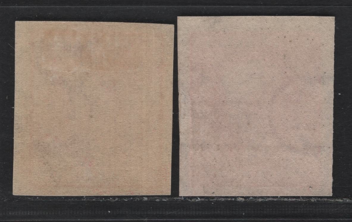 Lot 215 United States SC#368 2c Carmine , 1909 Lincoln Birth Centenary Issue, 2 VFOG Imperf Singles, Upright & Reversed