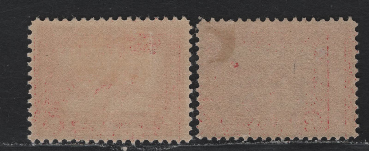 Lot 264 United States SC#398 2c Rose Carmine , 1913 Panama Pacific Issue, 2 VFOG Singles, Reversed & Inverted-Reversed Wmks