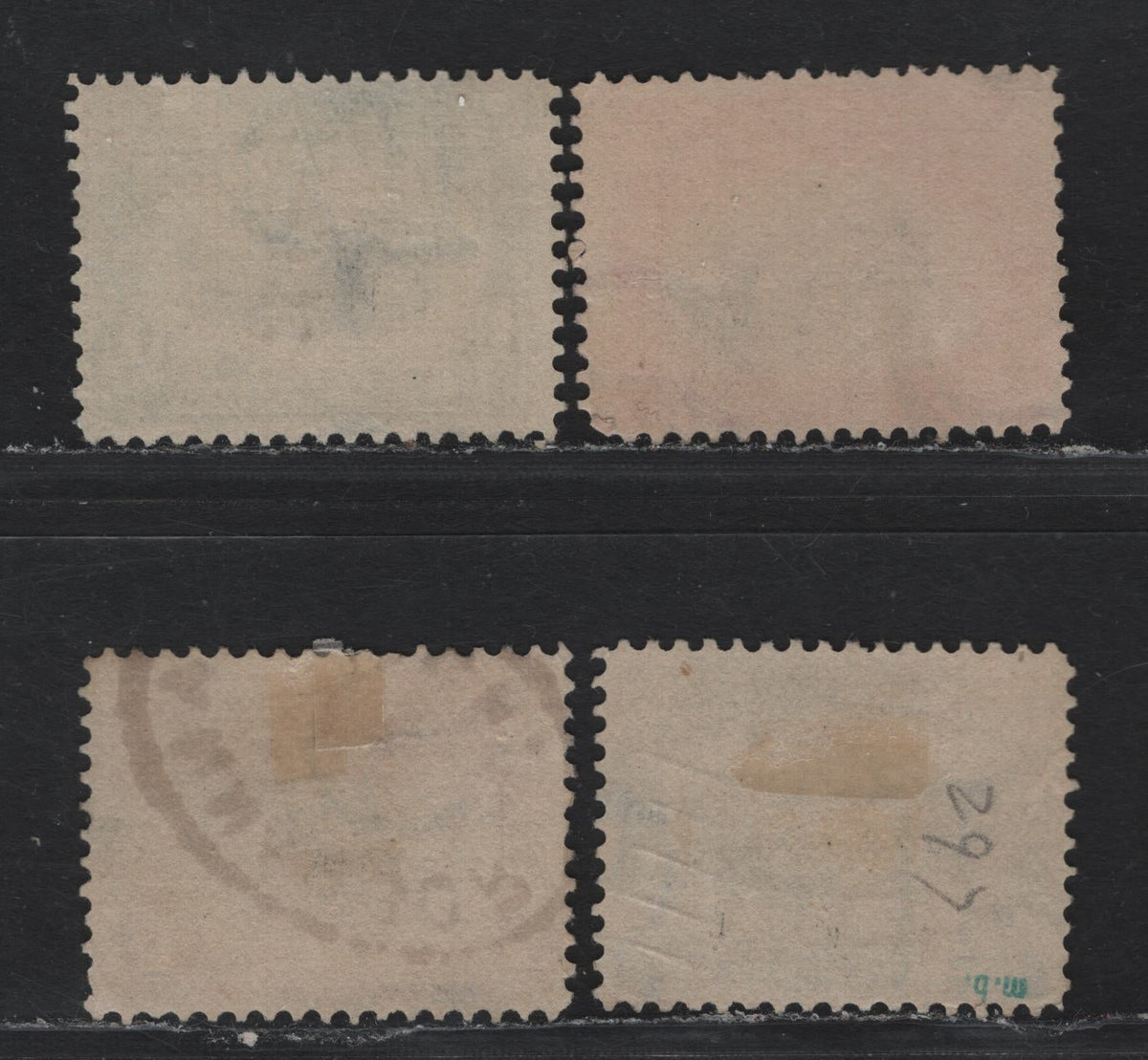 Lot 99 United States SC#294-297 1c - 5c Deep Blue Green & Black - Deep Ultramarine & Black , 1901 Pan-American Exposition Issue, 4 Fine/Very Fine Used Singles, Inverted Wmks, The 4c Has An Oval Ann Arbour Michigan Cancel