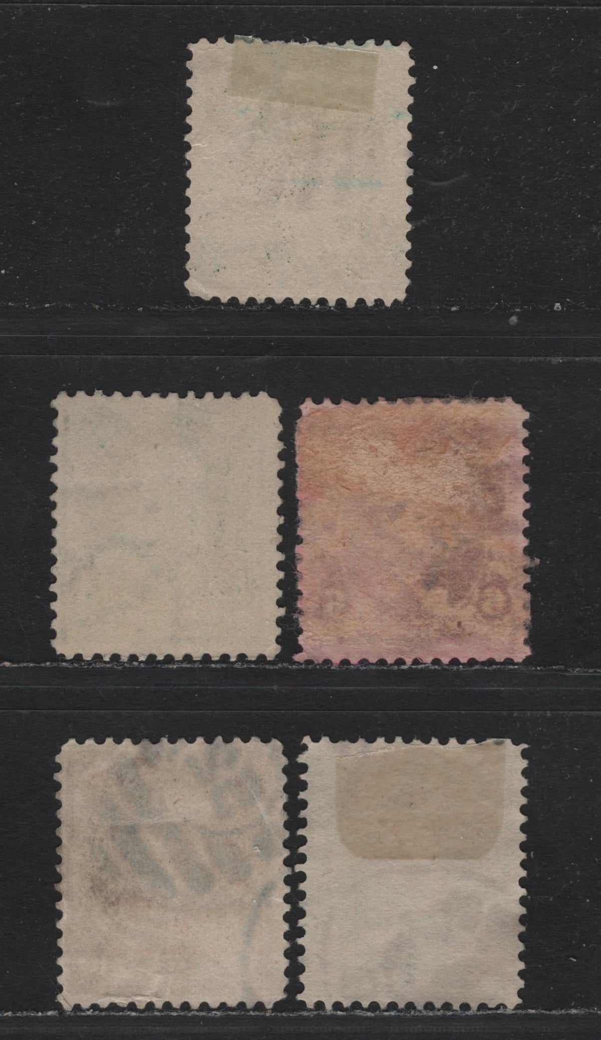 Lot 180 United States (C)SC#279, 281-282,c 1c -10c Green - Brown , 1897-1903 1st Bureau With New Color Issue, 5 Fine Used Singles, Brown Type 1, Normal Wmks On Most, Sideways On 5c & 6c.