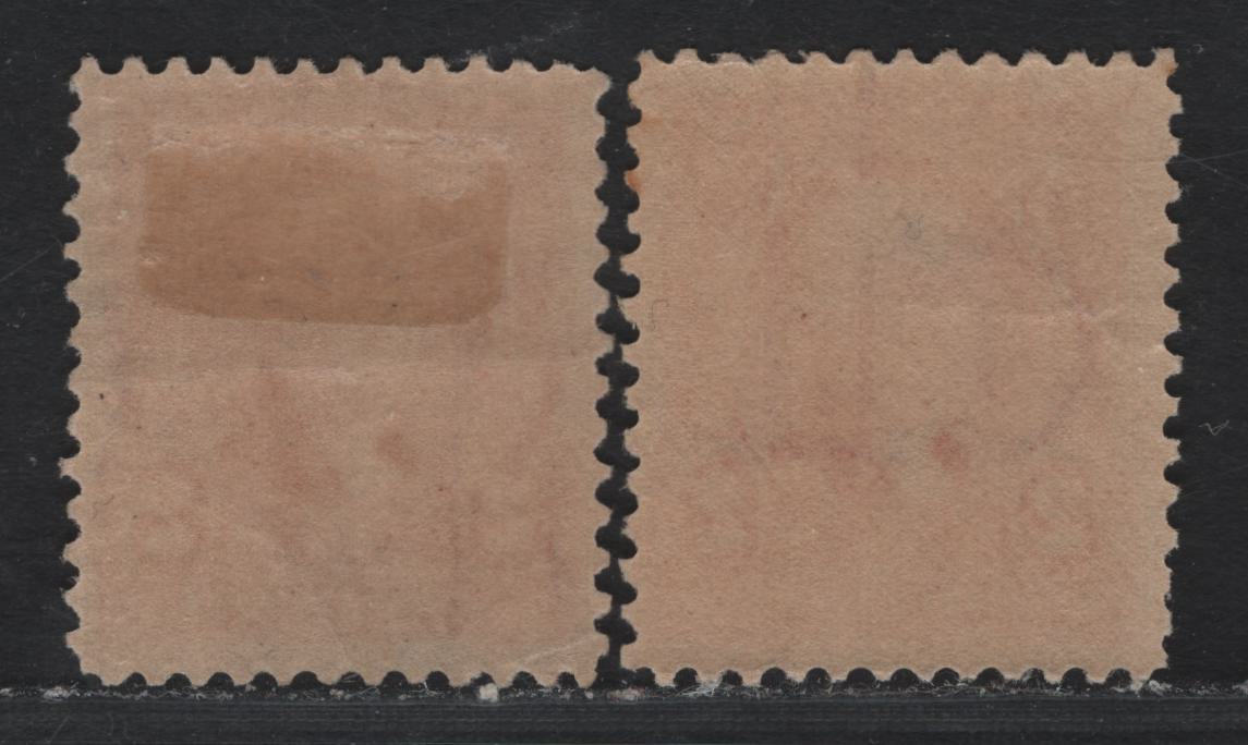 Lot 22 United States SC#301 2c Scarlet & Carmine , 1902-1903 2nd Bureau Issue, 2 FOG Singles, Inverted Wmk