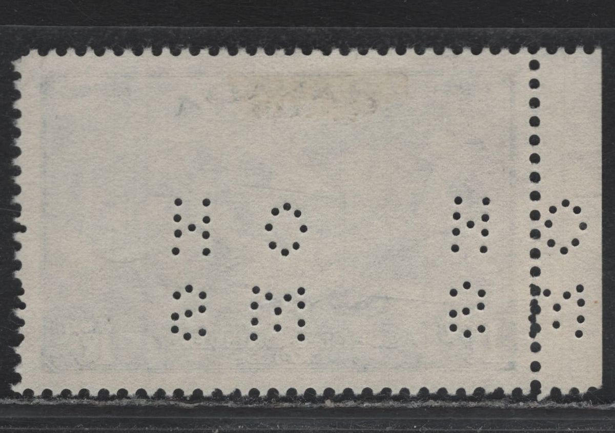 Lot 246 Canada #O9-CE3 17c Ultramarine , 1946 Airmail Special Delivery Issue, A Very Fine Used Single, Incorrect Accent, 4-Hole OHMS Perfin, Position 1.