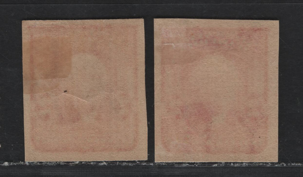 Lot 29 United States SC#320,c 2c Carmine - Carmine Rose , 1902-1903 2nd Bureau Issue, 2 VFOG Imperf Singles, Type 1, Reversed Wmk