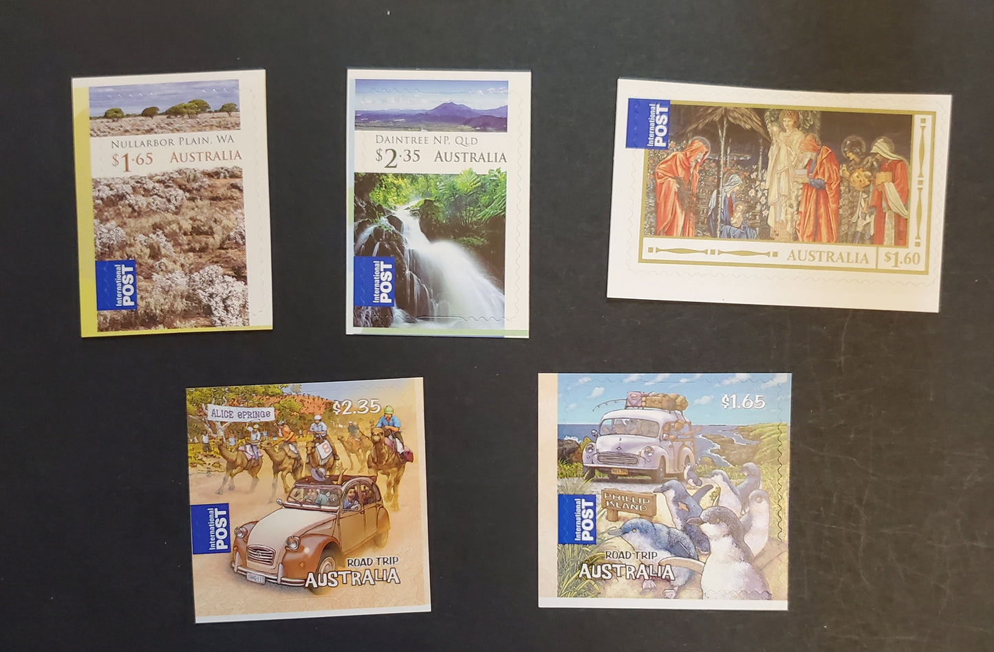 Australia SC#3770/3814 2012 Wilderness Areas - Christmas Issues, 5 VFNH Singles, Click on Listing to See ALL Pictures, 2017 Scott Cat. $20