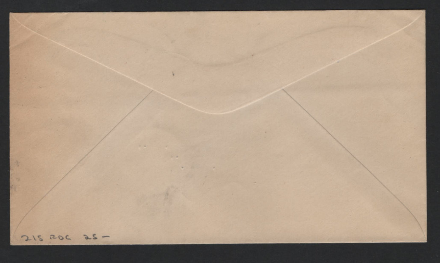 Lot 243 Canada (C) #215 10c Green Windsor Castle, 1935 KGV Silver Jubilee Issue, A Fine Used Cover, Toning Along The Right Edge