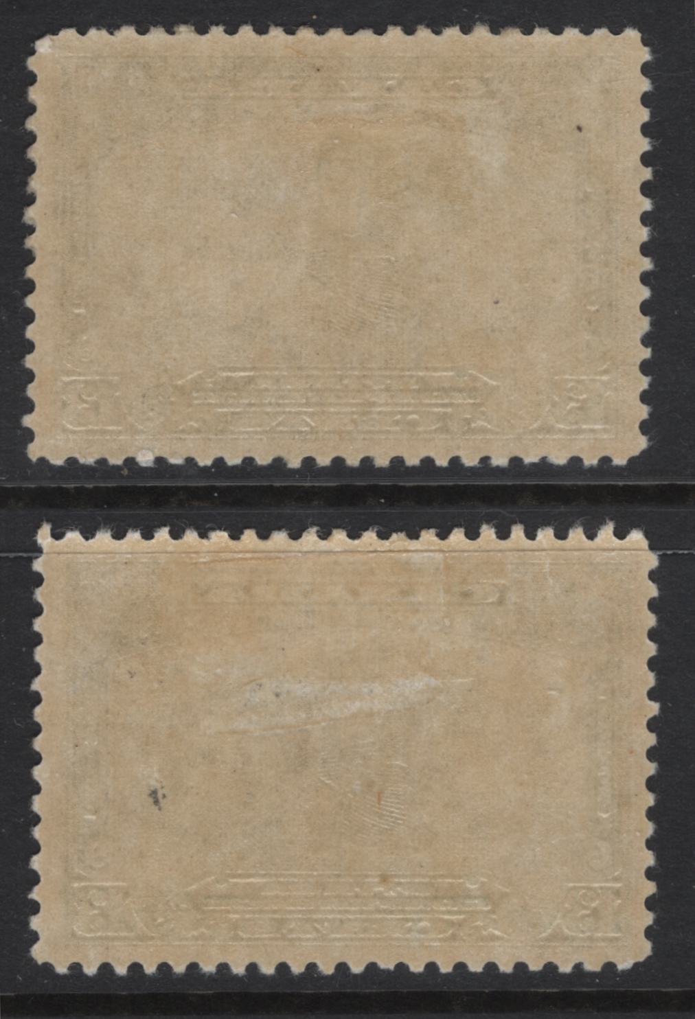 Lot 268 Canada #194 13c Green Britannia, 1932 Imperial Economic Conference Issue, 2 VFOG Singles, Paper BABN-D, Perfs 10.9 & 10.95x10.9