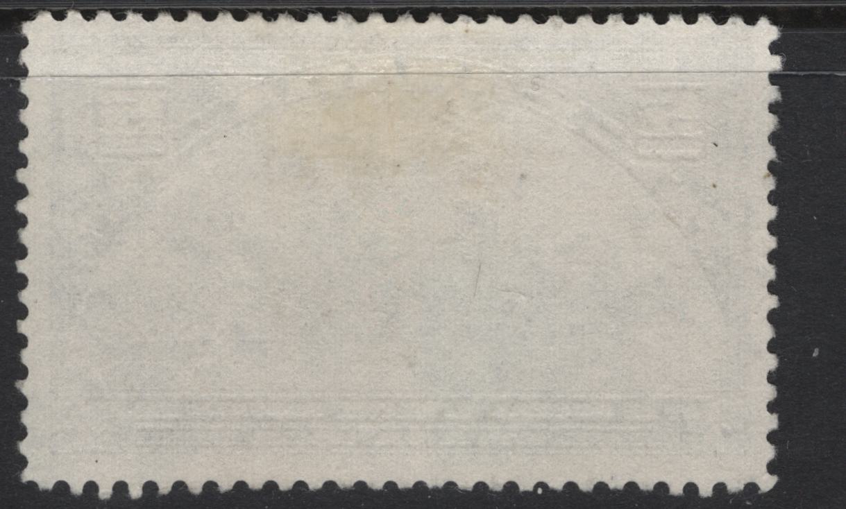 Lot 285 Canada (C) #202var 5c Deep Blue Parliament Buildings, 1933 UPU Meeting Issue, A Fine Used Single, Paper BABN-EE, Perf 10.85x10.8, Showing Extensive Re-Entry In UR Spandrel.