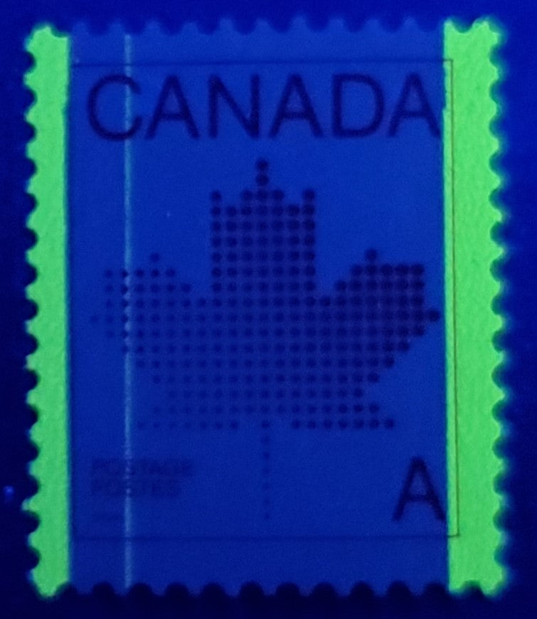 Lot 31 Canada #907iii A(30c) Red Maple Leaf, 1981 Non-Denominated 'A' Definitive, A VFNH Single On NF/MF-fl Coated Paper, Tag Streak Running Down Center Of Stamp