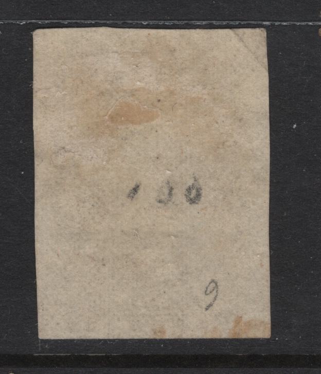 Lot 330 New Zealand (C) SG#14 6d Pale Brown Queen Victoria, 1857-1863 Chalon Heads Issue, A Fair Used Single, Unwatermarked, Thick Hard Paper, Margins Are Just Barely Clear To Just Touching On All Sides.