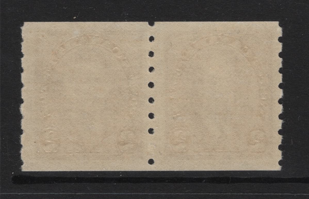 Lot 330 Canada SC#239 2c Brown King George VI, 1938-1942 Mufti Issue, A Fine NH Coil Pair Rotary Bar Perforation, 3.6 mm Spacing, Paper/Gum Type CBN-BBB
