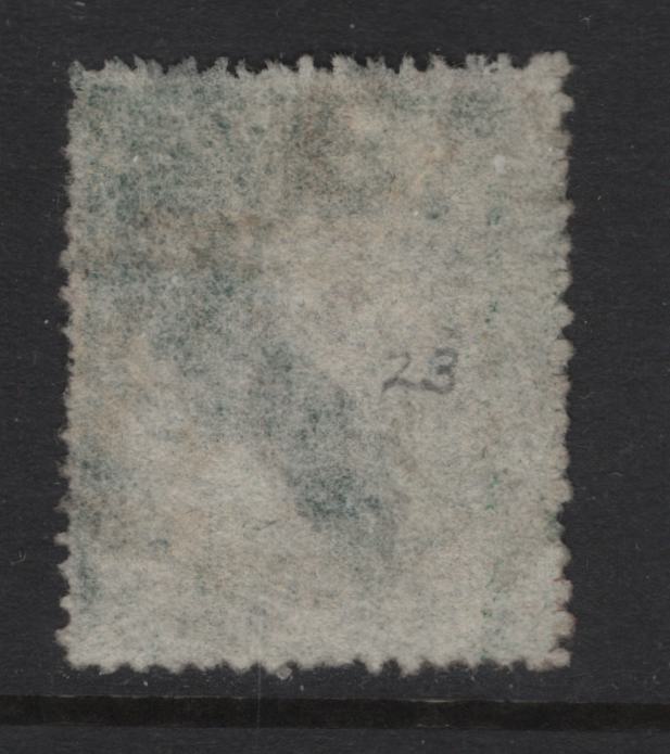 Lot 385 Mauritius (C) SG#55 1/- Deep Green Britannia, 1862 Britannia Issue, A Very Good Used Single, Intermediate Perf 14-16, Some Thinning On Back