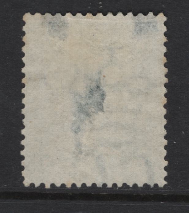 Lot 387 Mauritius (C) SG#66 9d Yellow Green Queen Victoria, 1863-1872 Queen Victoria Keyplate Issue, A Good Used Single, Extensive Thin On Back, But Scarce Stamp, Crown CC Wmk.
