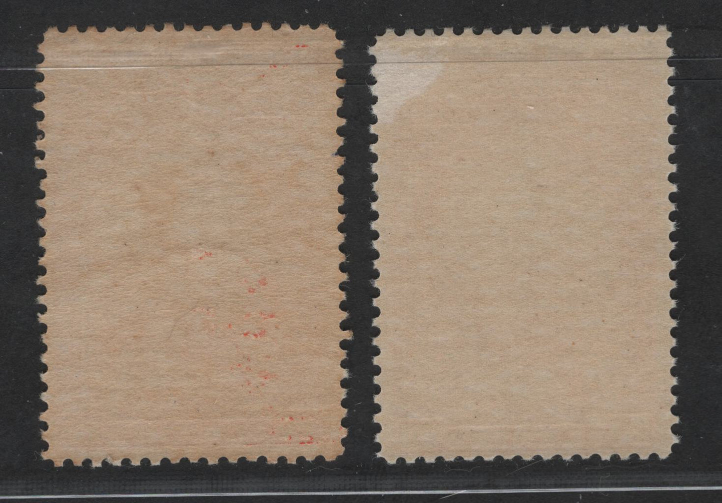 Canada #E3 20c Orange Red & Red Orange Allegory Of Transportation, 1927 60th Anniversary Of Confederation Issue, 2 Fine OG Singles With Streaky Cream Gum