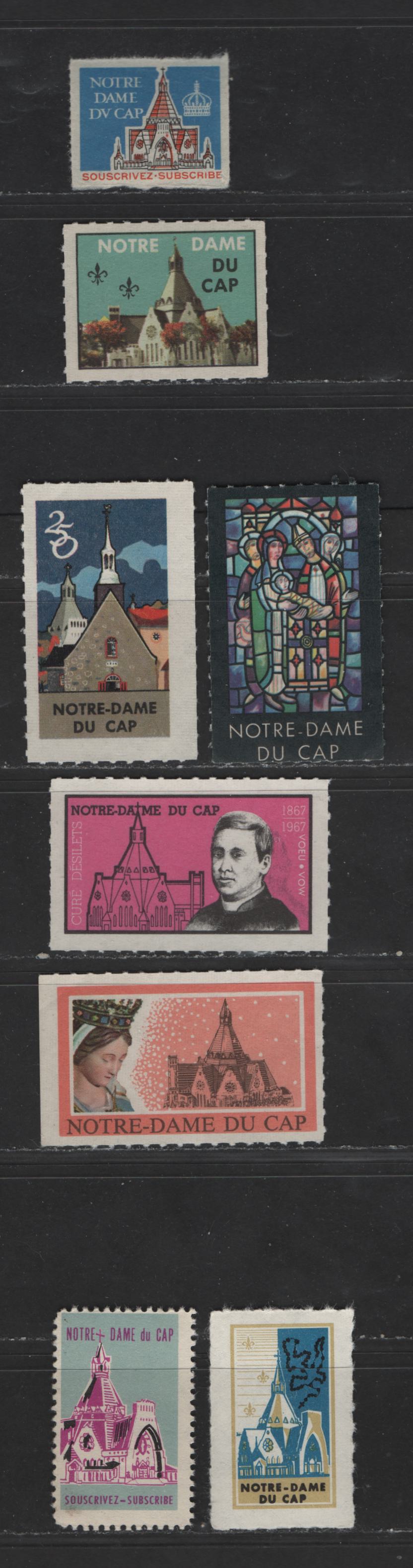 Lot 111 Canada #CC4610 Multicoloured Various Cathedral Designs, 1956-1964 Notre-Dame Du Cap Fundraising Issue, 8 Fine & VFNH Singles Issued To Find the Construction Of The Basillica