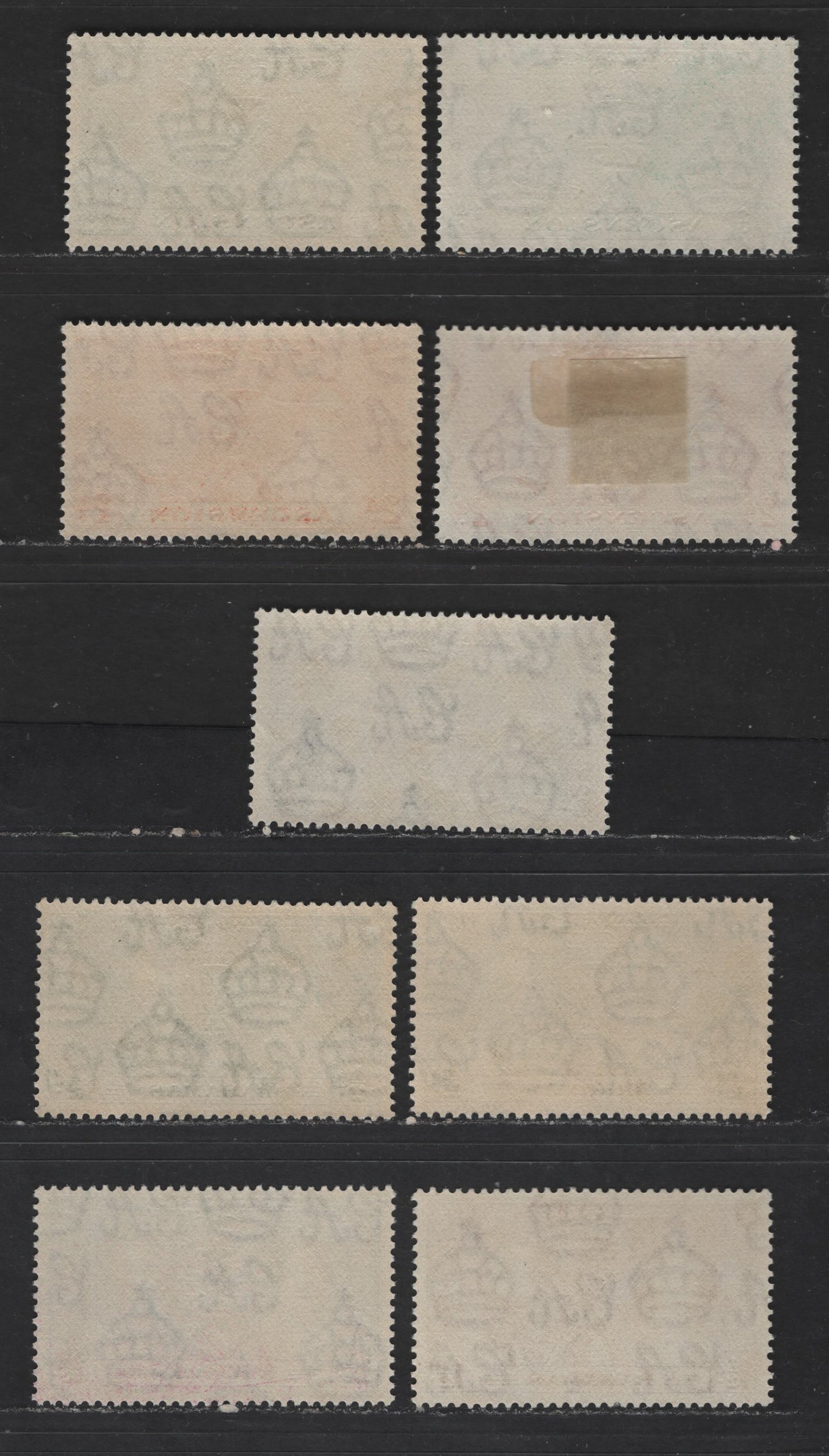 Ascension & Bahamas #37-39, 97-99 1/2d-3d Deep Myrtle Green - Bright Ultramarine King George VI & Queen Elizabeth, 1937 Coronation Issue, 9 Fine & VFNH & OG Singles Including Distinct Shades Of Most Values
