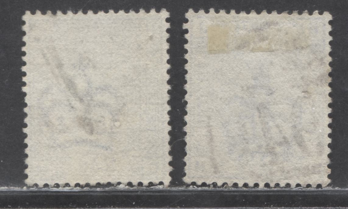 Lot 309 Great Britain SC#82 (SG#157) 2 1/2d Blue & Cobalt 1880-1883 Large Coloured Corner Letters, Plate 22 Printing, Imperial Crown Wmk, 2 Very Fine Used Examples, Click on Listing to See ALL Pictures, Estimated Value $90