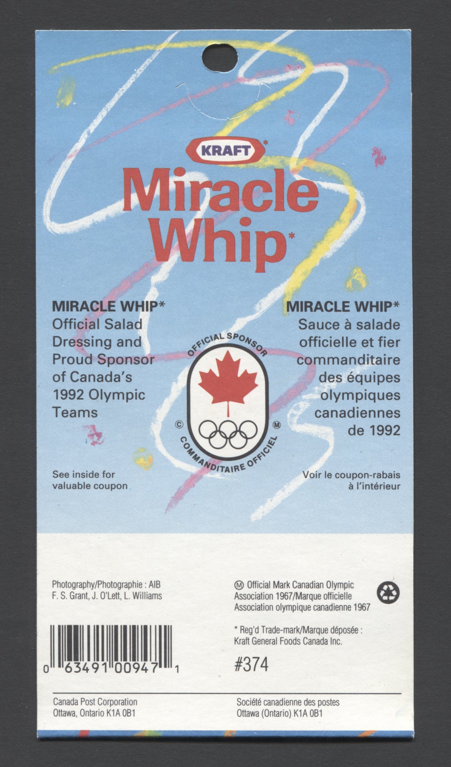Canada #BK146a-d 1992 Summer Olympics Issue, Complete $4.20 Booklet, Harrison Paper, Dead Paper, 4 mm GT-4 Tagging