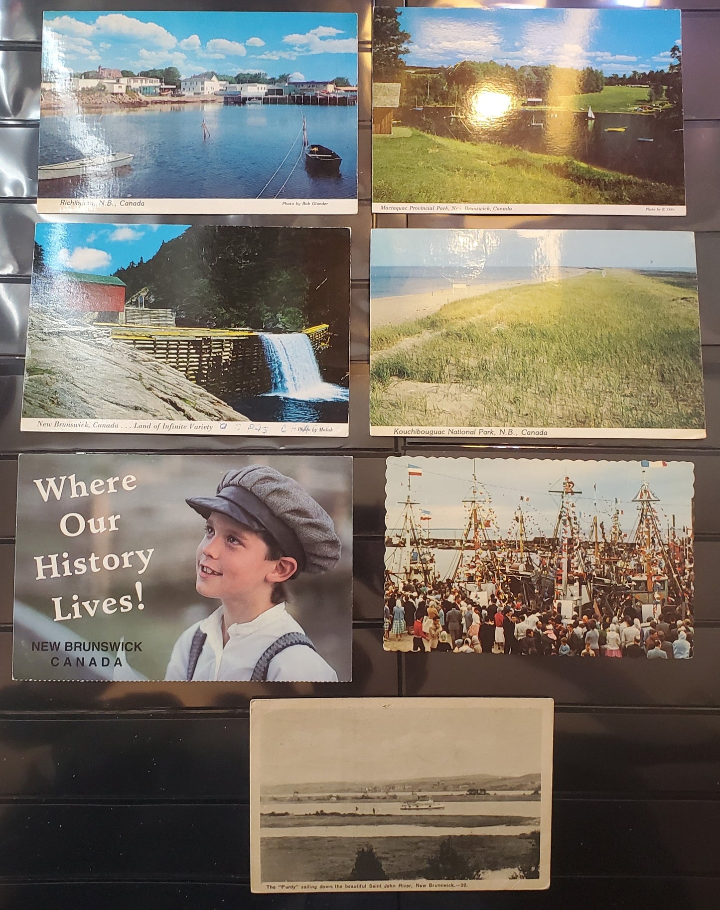 A Group of 7 Postcards From New Brunswick, Showing Various Views, From The 1940's, 1960's, and 1970's-1990's, Overall F/VF, Net Est. $3