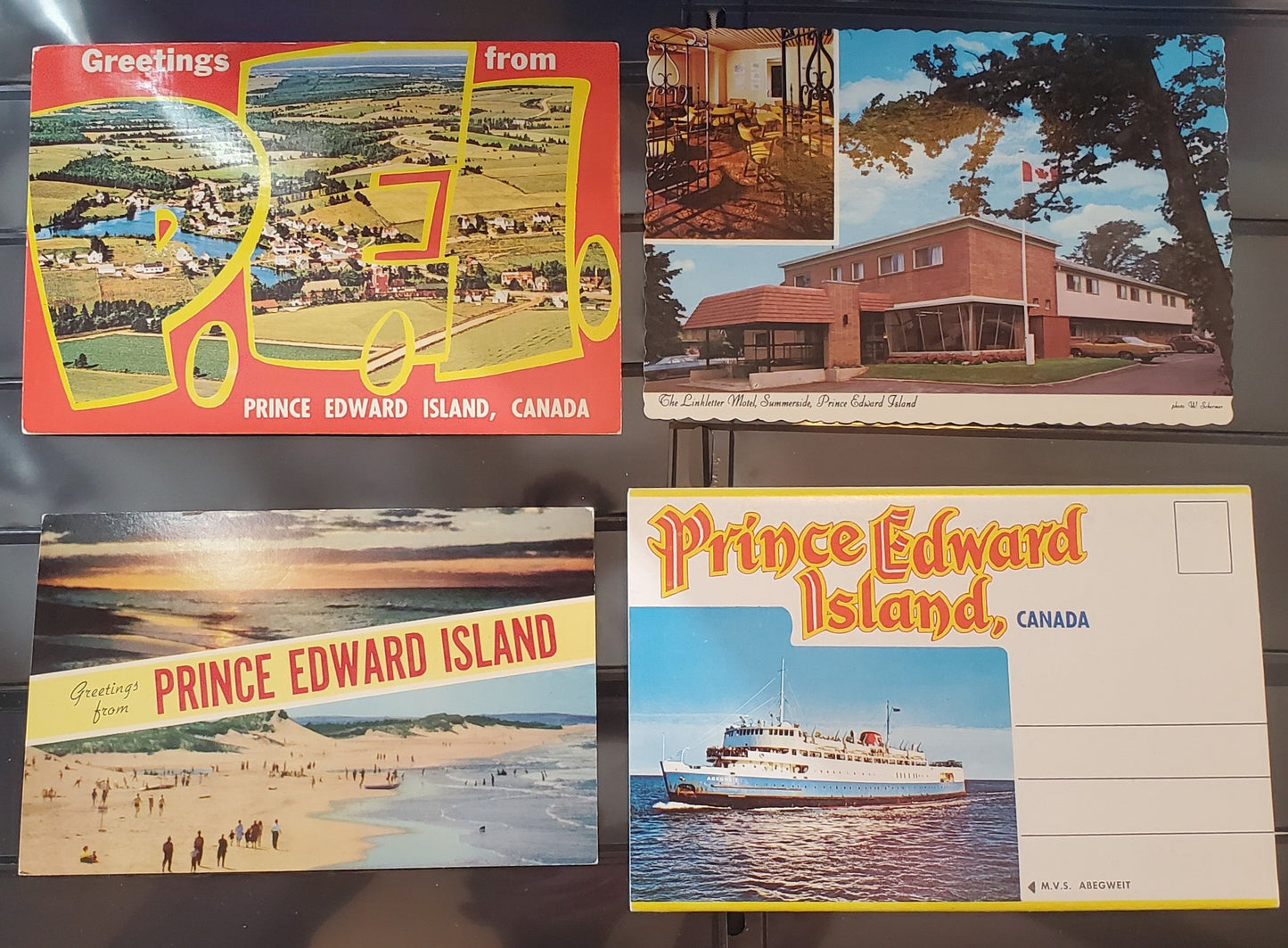 A Group of 3 Postcards and a Souvenir Postcard Folder From Prince Edward Island, Showing Various Views and Tourist Attractions, From The 1960's-1970's, Overall VF, Net Est. $6