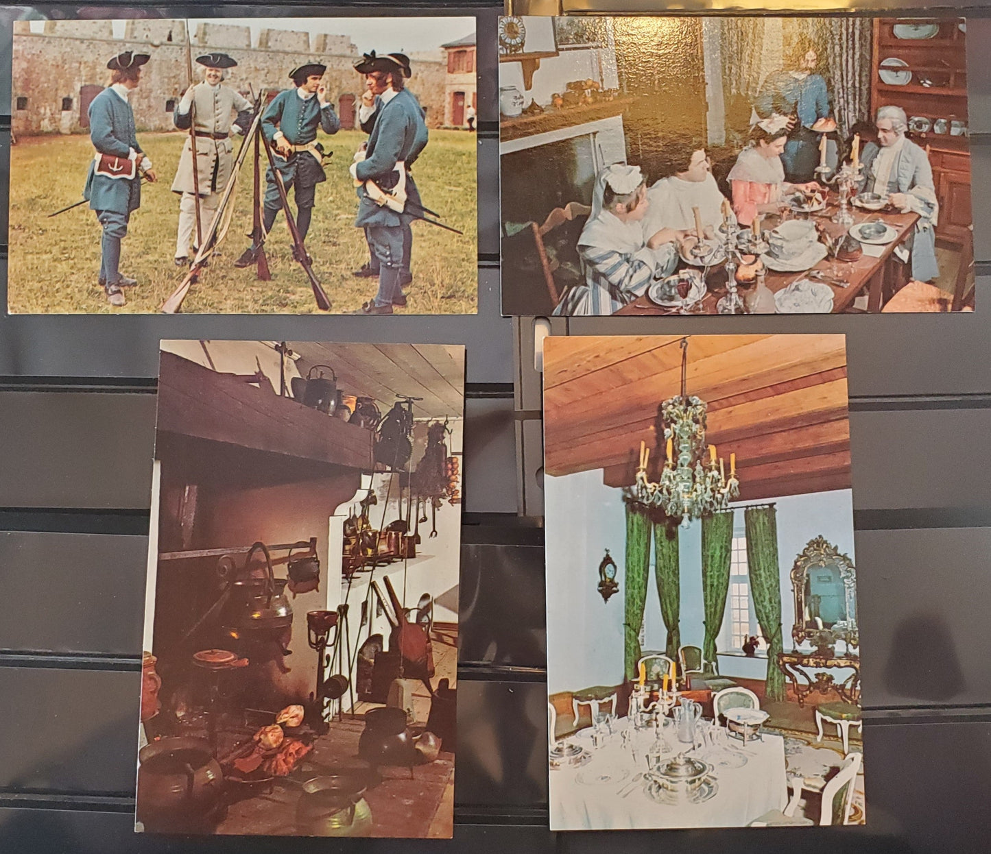 A Group of 4 Postcards From Louisburg, Nova Scotia, Showing The Fortress, From The 1970's, Overall VF, Net Est. $2