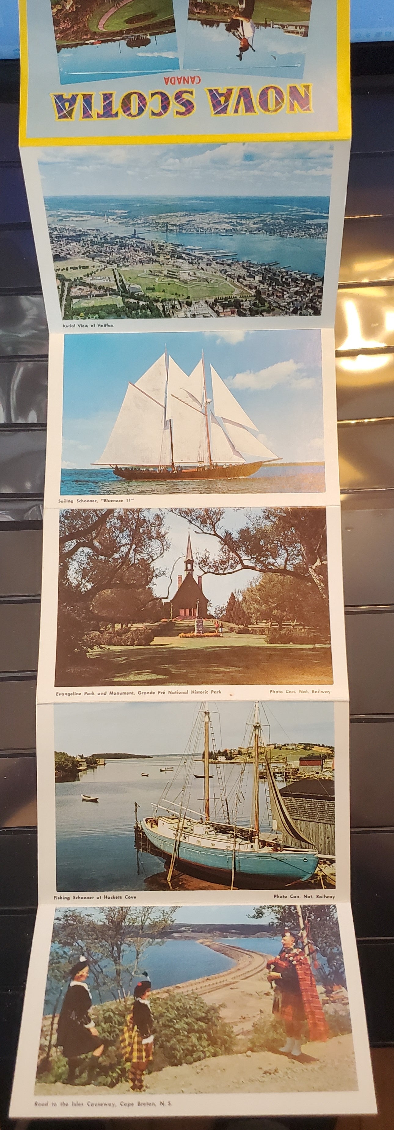 A Group of 3 Souvenir Postcard Folders From Nova Scotia, Showing Various Landmarks and Tourist Attractions, From The 1950's and 1960's-1970's, Overall VF, Net Est. $15