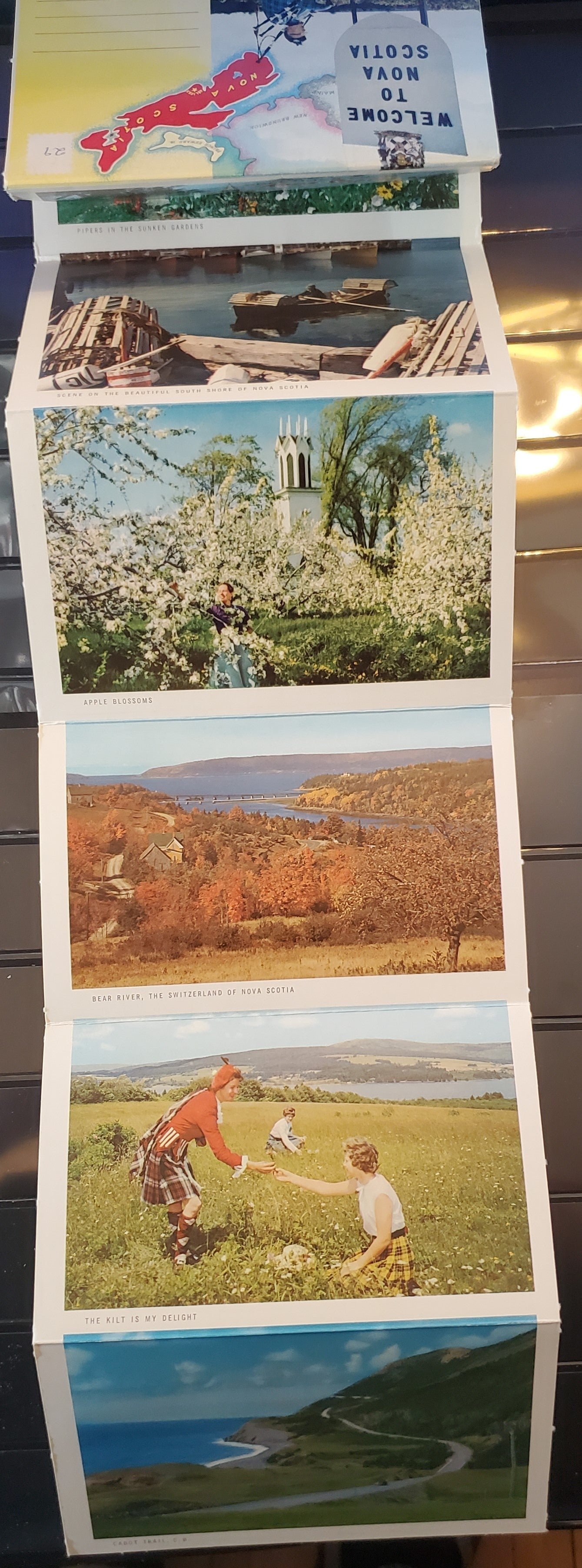A Group of 3 Souvenir Postcard Folders From Nova Scotia, Showing Various Landmarks and Tourist Attractions, From The 1950's and 1960's-1970's, Overall VF, Net Est. $15